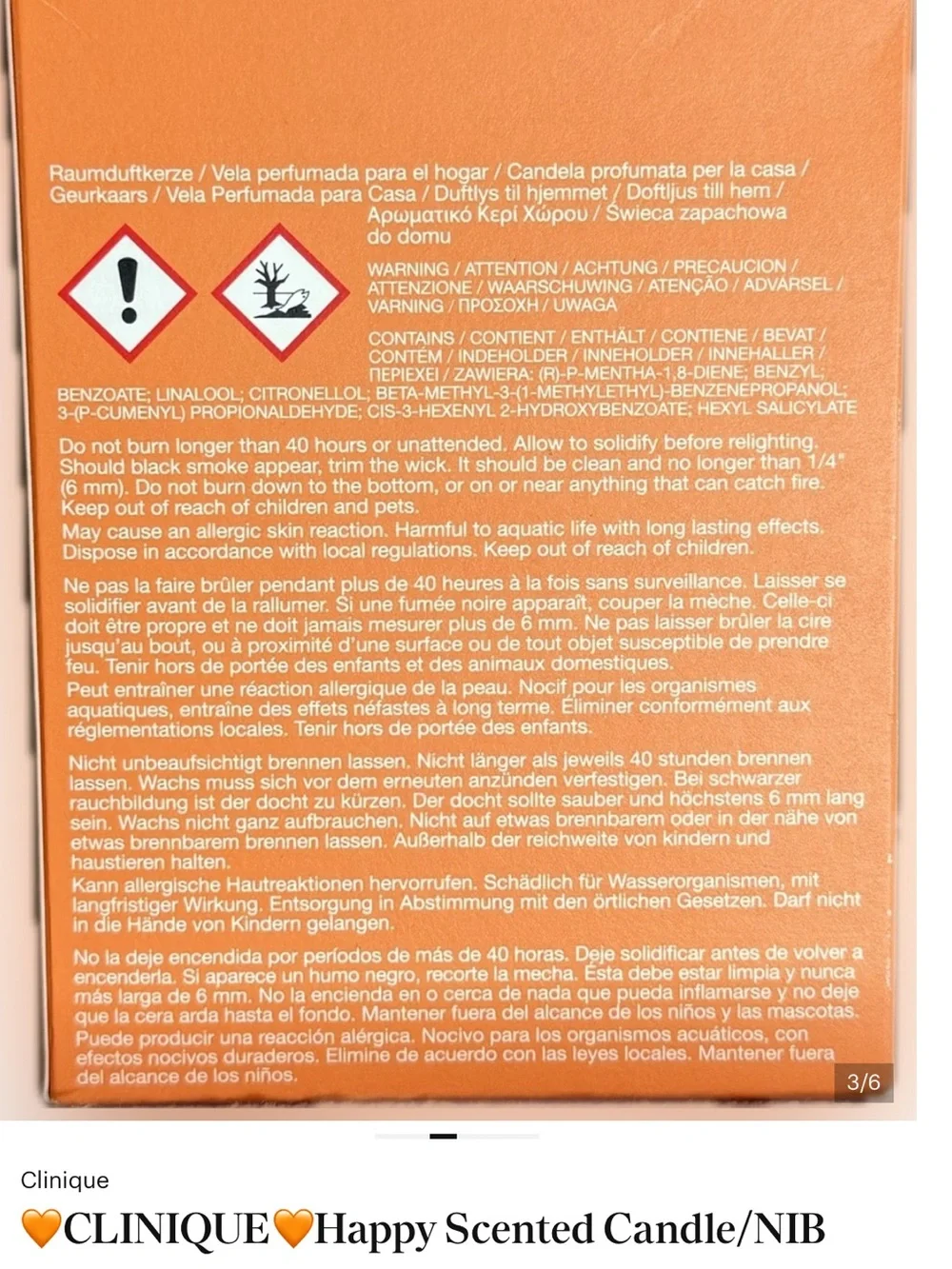 Clinique happy scented